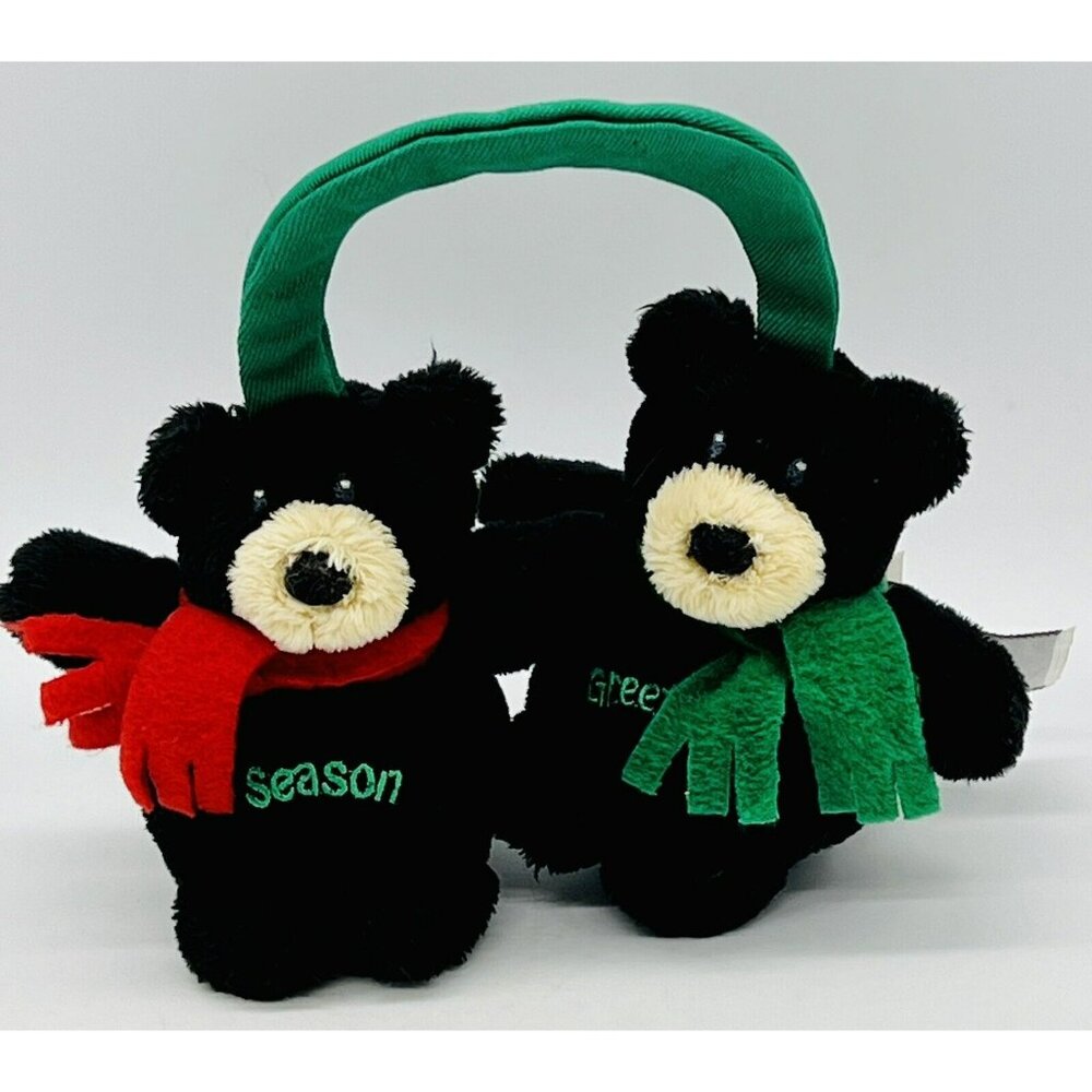 Gund Holiday Hangers Plush Bears Season Greetings Stuffed Animal Christmas 88367